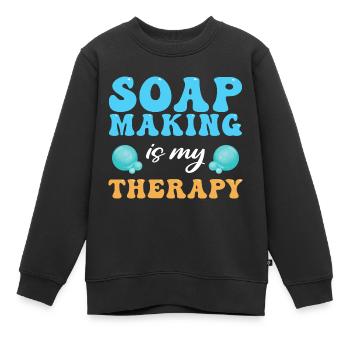 Seife Herstellen Handgemachte Seife - Kinder Premium Organic Sweatshirt - Schwarz - Vorne - AI Model Kid Female (0cm)
