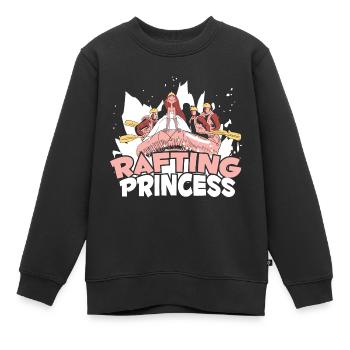 Rafting Canoë Kayak d’eau vive - Sweat Premium enfant bio - noir - Devant - AI Model Kid Female (0cm)