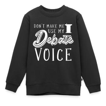 Debattieren Debatte Argumentieren - Kinder Premium Organic Sweatshirt - Schwarz - Vorne - AI Model Kid Female (0cm)