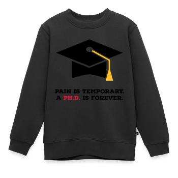 phd - Sweat Premium enfant bio - noir - Devant - AI Model Kid Female (0cm)