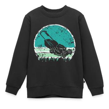Tondeuse à gazon Tondeuse à gazon Jardinier de jardin - Sweat Premium enfant bio - noir - Devant - AI Model Kid Female (0cm)