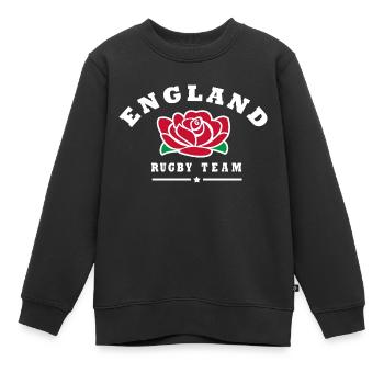 Englische Rugby-Mannschaft - Kinder Premium Organic Sweatshirt - Schwarz - Vorne - AI Model Kid Female (0cm)