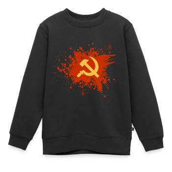 Soviet retro Kommunismus Design - Kinder Premium Organic Sweatshirt - Schwarz - Vorne - AI Model Kid Female (0cm)
