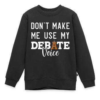 Debattieren Debatte Argumentieren - Kinder Premium Organic Sweatshirt - Schwarz - Vorne - AI Model Kid Female (0cm)