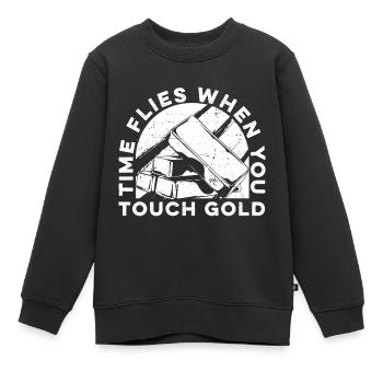 Gold Mining Gold Mine - Kids Premium Organic Sweatshirt - black - Front - AI Model Kid Female (0cm)