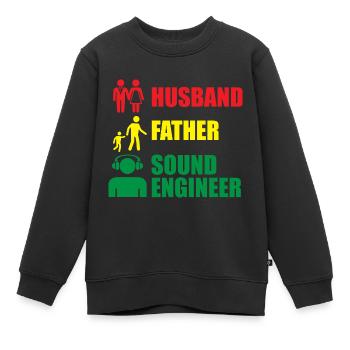 Tontechniker Sound Audio Engineer - Kinder Premium Organic Sweatshirt - Schwarz - Vorne - AI Model Kid Female (0cm)