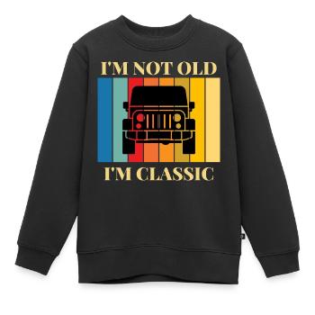 Ich bin nicht alt, ich bin ein Klassiker-Auto - Kinder Premium Organic Sweatshirt - Schwarz - Vorne - AI Model Kid Female (0cm)