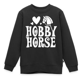 Cheval de loisir - Cheval de loisir - Équitation - Cadeau - Sweat Premium enfant bio - noir - Devant - AI Model Kid Female (0cm)