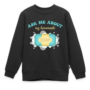 Seife Herstellen Handgemachte Seife - Kinder Premium Organic Sweatshirt - Schwarz - Vorne - AI Model Kid Female (0cm)