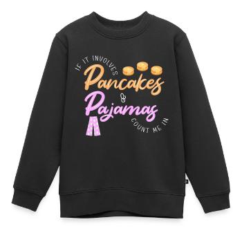 Crêpe - Sweat Premium enfant bio - noir - Devant - AI Model Kid Female (0cm)