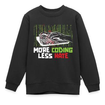 Programmer Coder Software Developer - Kids Premium Organic Sweatshirt - black - Front - AI Model Kid Female (0cm)