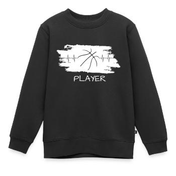 Basketball Player Streetball - Kinder Premium Organic Sweatshirt - Schwarz - Vorne - AI Model Kid Female (0cm)