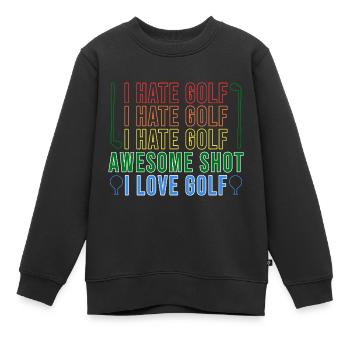 Golf Golfeurs Golfeurs - Sweat Premium enfant bio - noir - Devant - AI Model Kid Female (0cm)