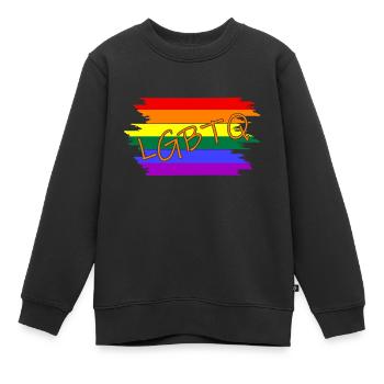 gay pride lgbtq - Kinder Premium Organic Sweatshirt - Schwarz - Vorne - AI Model Kid Female (0cm)
