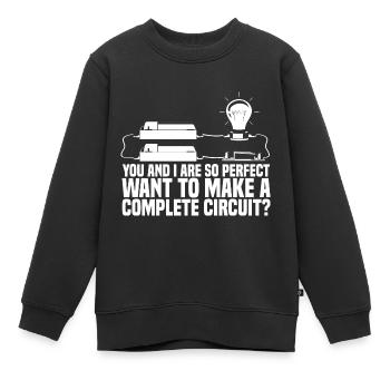 Elektriker Elektrotechniker Elektroniker - Kinder Premium Organic Sweatshirt - Schwarz - Vorne - AI Model Kid Female (0cm)