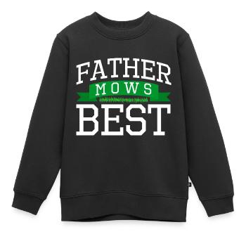 Lawn Mowing Lawn Mower Gardener - Kids Premium Organic Sweatshirt - black - Front - AI Model Kid Female (0cm)