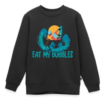 Wakeboarden Wakeboarding Wakeboard - Sweat Premium enfant bio - noir - Devant - AI Model Kid Female (0cm)