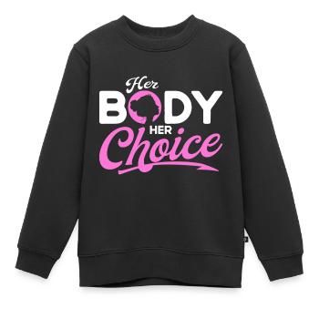 Women's rights Equal rights - Kids Premium Organic Sweatshirt - black - Front - AI Model Kid Female (0cm)