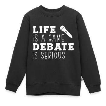Debattieren Debatte Argumentieren - Kinder Premium Organic Sweatshirt - Schwarz - Vorne - AI Model Kid Female (0cm)
