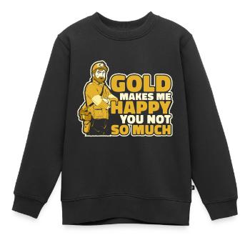 Gold Mining Gold Mine - Kids Premium Organic Sweatshirt - black - Front - AI Model Kid Female (0cm)