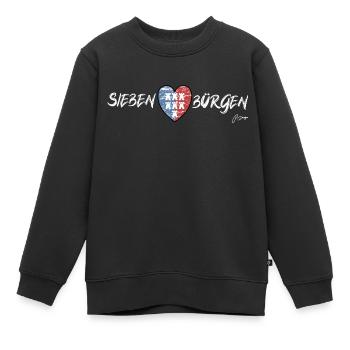 Pongratz Design | Moderne siebenbürgische Mode - Kinder Premium Organic Sweatshirt - Schwarz - Vorne - AI Model Kid Female (0cm)