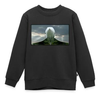 concorde et rayons de soleil 120dpi - Sweat Premium enfant bio - noir - Devant - AI Model Kid Female (0cm)