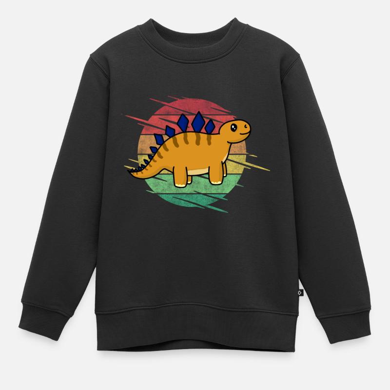 Dinosaure - Sweat Premium enfant bio - noir