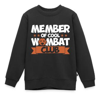 Wombat Wombat Lover Marsupial Cadeau - Sweat Premium enfant bio - noir - Devant - AI Model Kid Female (0cm)