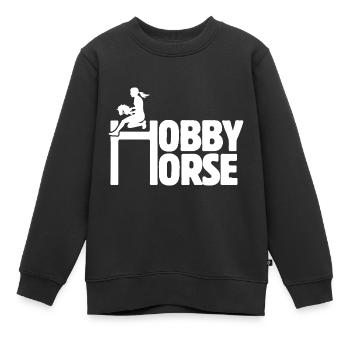 Cheval de loisir - Cheval de loisir - Équitation - Cadeau - Sweat Premium enfant bio - noir - Devant - AI Model Kid Female (0cm)