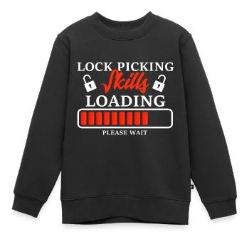 Schlösser knacken Schlüsseldienst Schlösserknacken - Kinder Premium Organic Sweatshirt - Schwarz - Vorne - AI Model Kid Female (0cm)