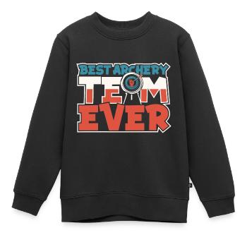 Tir à l’arc Flèche Tir à l’arc Tir à l’arc - Sweat Premium enfant bio - noir - Devant - AI Model Kid Female (0cm)