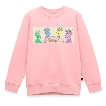 Space Belly Buttons beim Essen Shirt Becher Cappy - Kinder Premium Organic Sweatshirt - Rosa - Vorne - AI Model Kid Female (0cm)