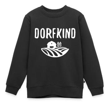 Dorfkind vom Dorf Landleben - Kinder Premium Organic Sweatshirt - Schwarz - Vorne - AI Model Kid Female (0cm)