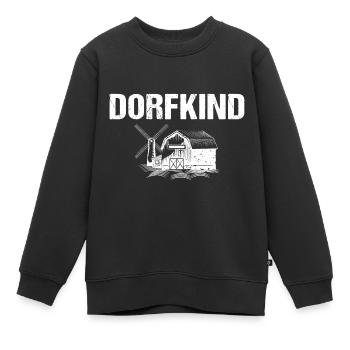 Dorfkind Bauernhof Landleben Dorf - Kinder Premium Organic Sweatshirt - Schwarz - Vorne - AI Model Kid Female (0cm)