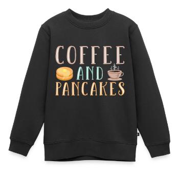 Pfannkuchen - Kinder Premium Organic Sweatshirt - Schwarz - Vorne - AI Model Kid Female (0cm)