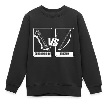 Tir à l’arc Flèche Tir à l’arc Tir à l’arc - Sweat Premium enfant bio - noir - Devant - AI Model Kid Female (0cm)
