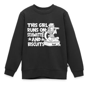 Seglen Segelboot Segler - Kinder Premium Organic Sweatshirt - Schwarz - Vorne - AI Model Kid Female (0cm)