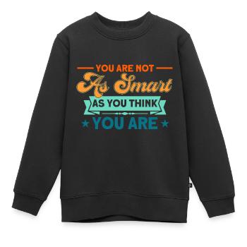 Ironie Humour Noir Cadeau Sarcastique - Sweat Premium enfant bio - noir - Devant - AI Model Kid Female (0cm)
