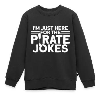 Für die Piratenwitze Amputierte Geschenk - Kinder Premium Organic Sweatshirt - Schwarz - Vorne - AI Model Kid Female (0cm)