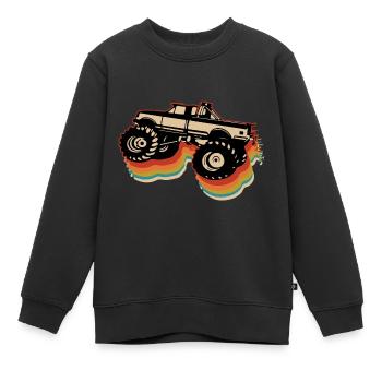Monstertruck - Kinder Premium Organic Sweatshirt - Schwarz - Vorne - AI Model Kid Female (0cm)