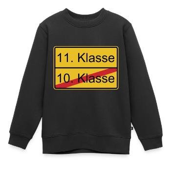 11. Klasse nicht 10. Klasse - Kinder Premium Organic Sweatshirt - Schwarz - Vorne - AI Model Kid Female (0cm)