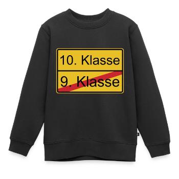 10. Klasse nicht 9. Klasse - Kinder Premium Organic Sweatshirt - Schwarz - Vorne - AI Model Kid Female (0cm)