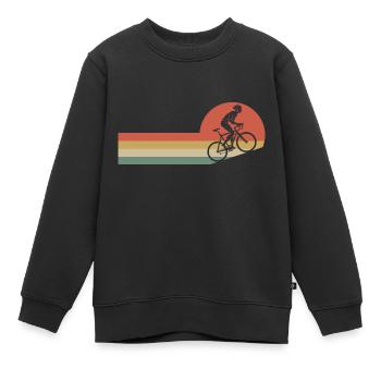 Bike Gift, Bike Bike Gift, Bike Gift - Kids Premium Organic Sweatshirt - black - Front - AI Model Kid Female (0cm)
