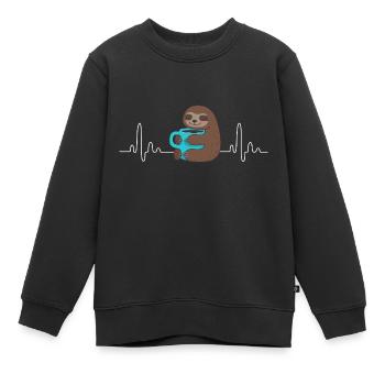 I love coffee t shirt coffee time sholt - Sweat Premium enfant bio - noir - Devant - AI Model Kid Female (0cm)