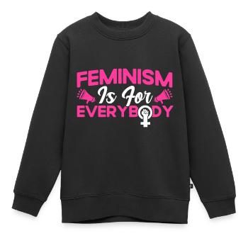 Rechte der Frauen Feministisch Ermächtigung Gesche - Kinder Premium Organic Sweatshirt - Schwarz - Vorne - AI Model Kid Female (0cm)