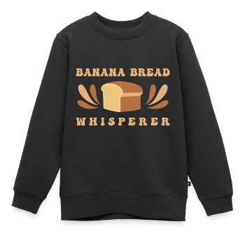 Cuisson du pain Boulangers Boulangers Cuisson du levain - Sweat Premium enfant bio - noir - Devant - AI Model Kid Female (0cm)