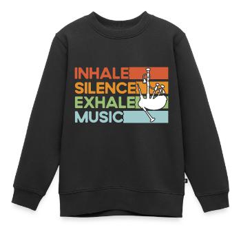 Schottische Dudelsäcke Dudelsackmusik Dudelsack Ge - Kinder Premium Organic Sweatshirt - Schwarz - Vorne - AI Model Kid Female (0cm)