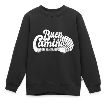 Buen Camino - Camino de Santiago - Pèlerinage - Santiago - Sweat Premium enfant bio - noir - Devant - AI Model Kid Female (0cm)