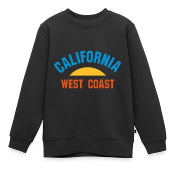 ★ Couleurs de conception modifiables ★ Côte ouest de la Californie - Sweat Premium enfant bio - noir - Devant - AI Model Kid Female (0cm)
