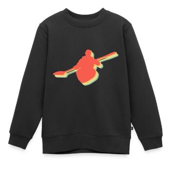 Rudersport Ruderer Ruderboot Rudern - Kinder Premium Organic Sweatshirt - Schwarz - Vorne - AI Model Kid Female (0cm)